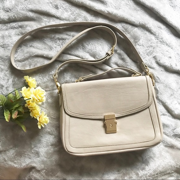 Forever 21 Cream Crossbody Handbag Purse - Picture 1 of 7